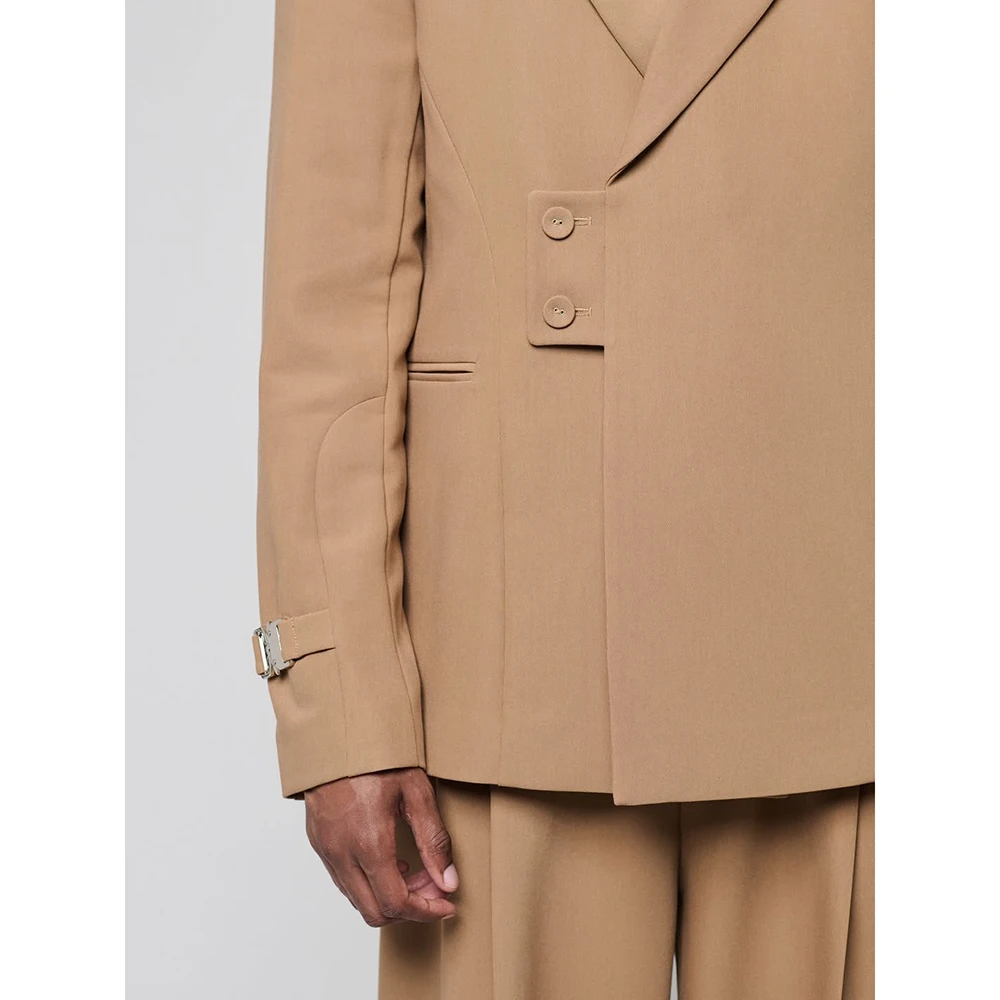 مفصل الرجال الدعاوى 2 قطعة سترة السراويل مجموعات فاخرة بلون واحدة الصدر الذروة التلبيب الزفاف الذكور تجهيزات الملابس Terno #3