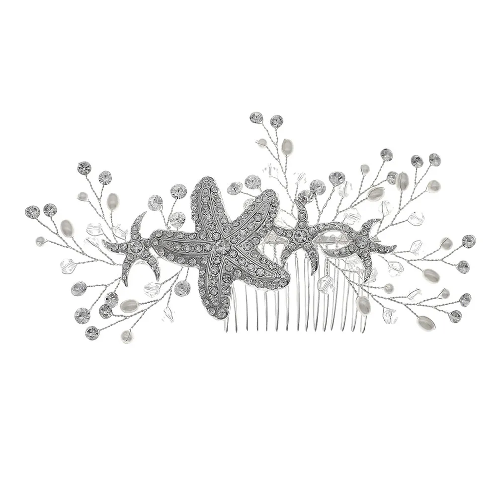 Prom Bridal Hair Accessories for Women Combs Decorative Silver Decorations Wedding