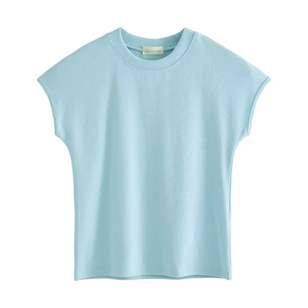 

Женская облегающая футболка с круглым вырезом и короткими рукавами, летний топ из французского темперамента, качественный материал