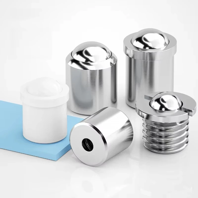 304 Stainless Steel/POM Plastic Press Ball Spring Plungers Straight Type Push Fit Ball Plungers Positioning