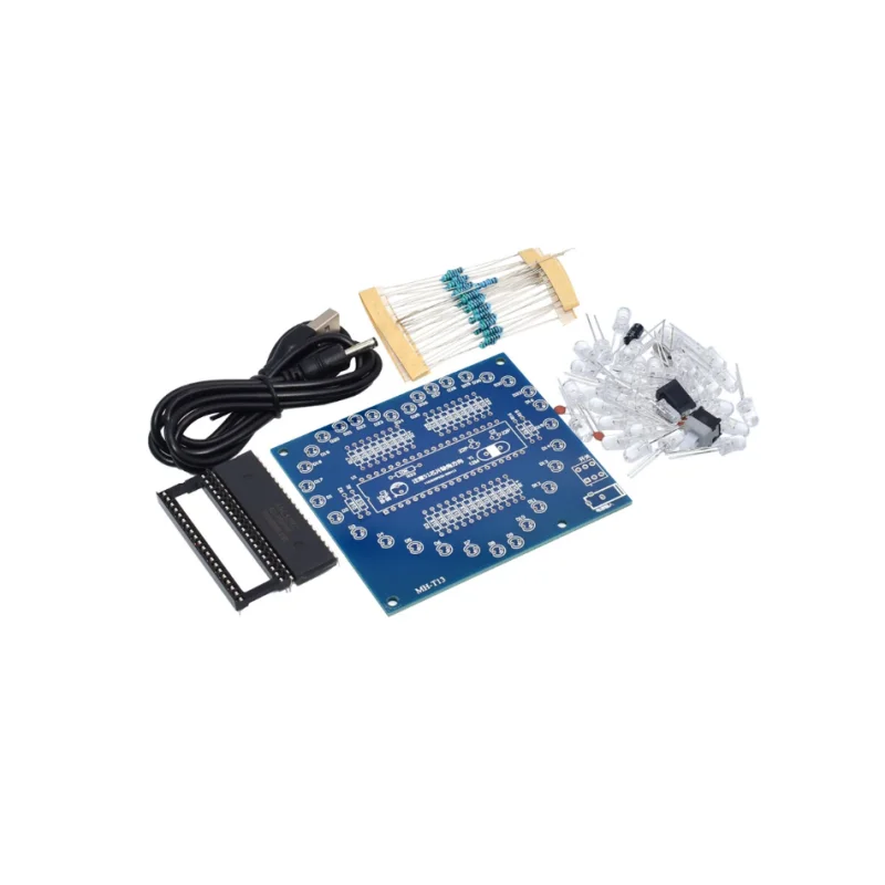 Hartvormige Elektronicakit Voor Arduino, Kleurrijke Gloed Led, Rgb-Module, Liefde Waterlicht, Stc89c52, 51, Enkele Chip, Microcompu