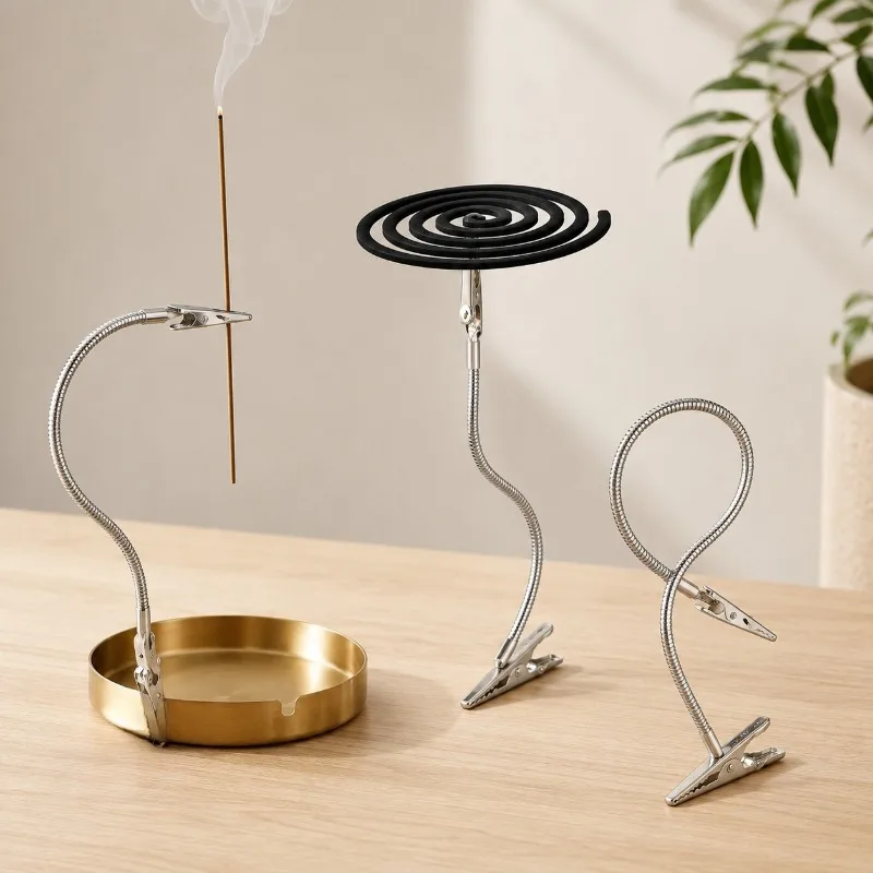3pcs Double-headed Mosquito Repellent Coil Clip Universal Alligator Bracket Broken Incense Clip Lengthened Hose Home Outdoor