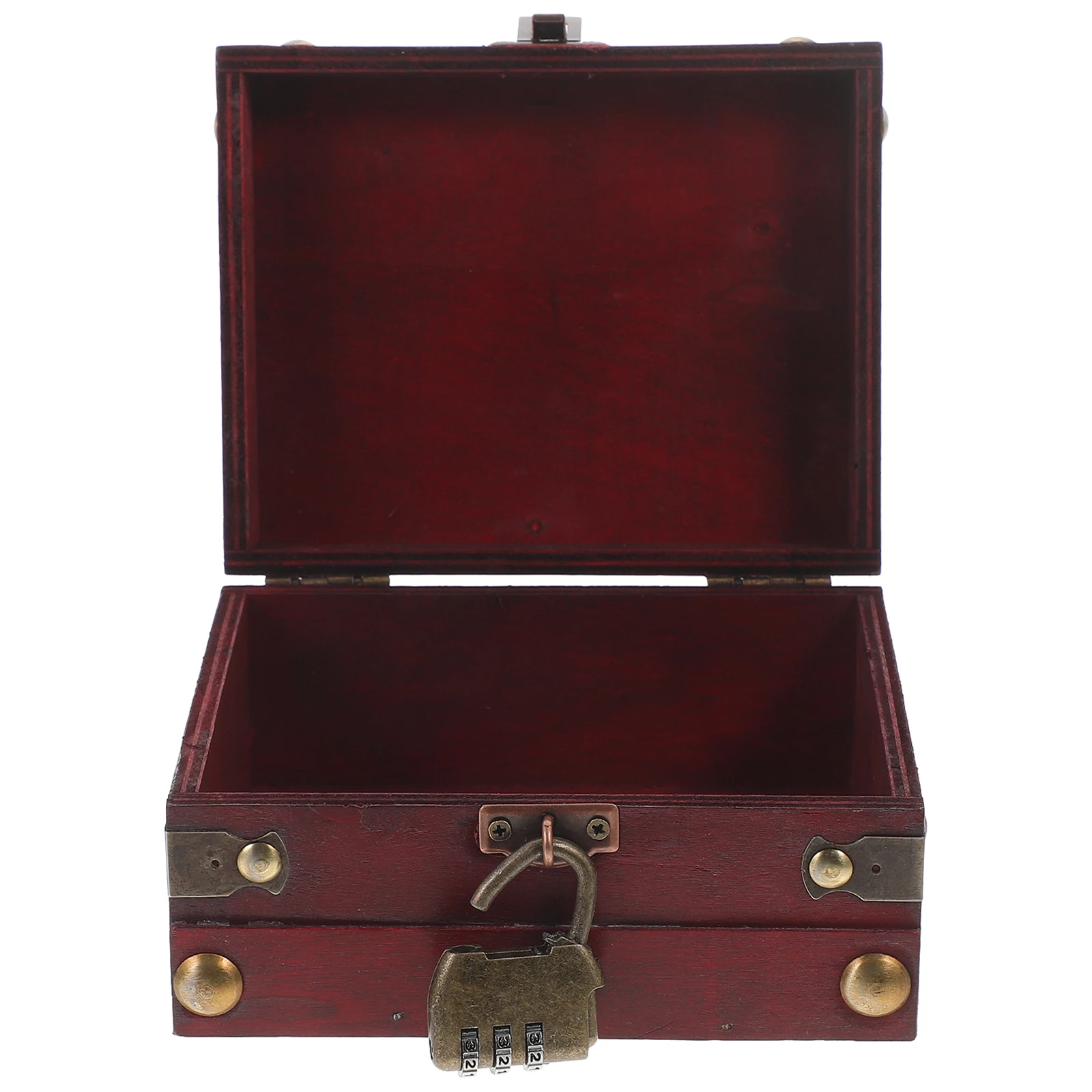 

Wooden Chest Box Vintage Style Small Treasure Chest Lockable Storage Chest Box Handheld Jewelry Storage Case For Home Decor
