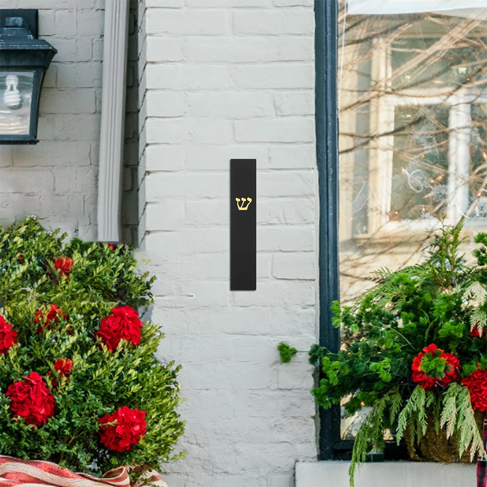 

2 pcs Resin Door Post Crafts Waterproof Mezuzah Decorative Artistic Home Blessing Protection Wall Mount Easy Install