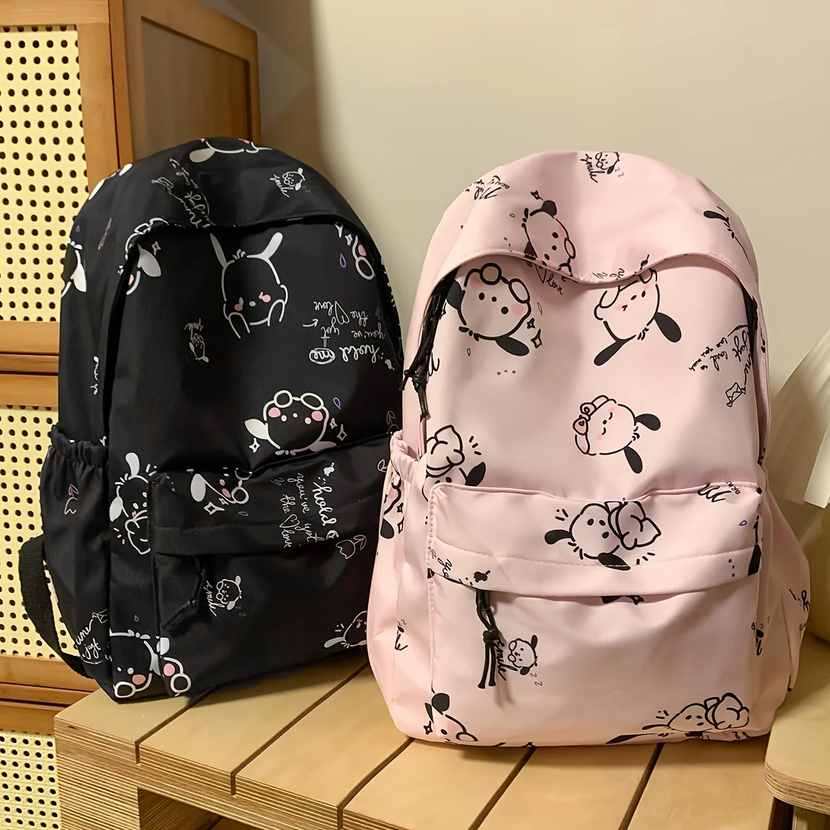 Casual backpack women\'s new cute ins style large capacity multi-color backpack Korean style commuter casual backpack printing position random