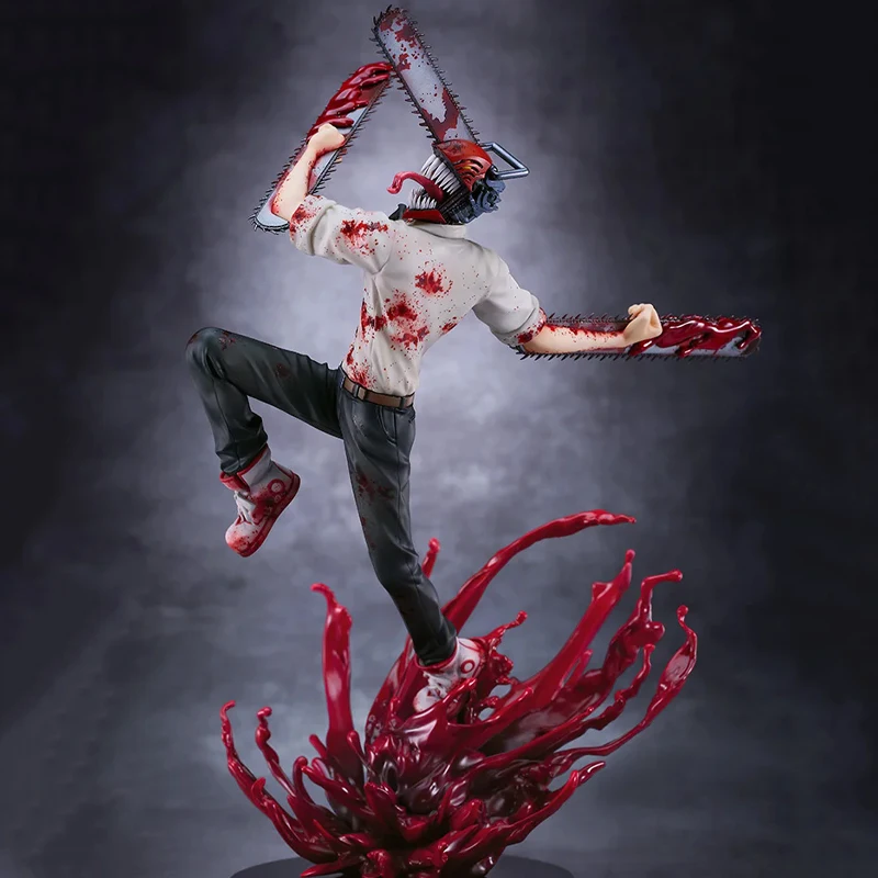 الأصلي ابتسامة جيدة Denji بالمنشار رجل حقيقي أنيمي الشكل بولي كلوريد الفينيل 1/7 30 سنتيمتر تحصيل نموذج دمية حلية تمثال اللعب هدية