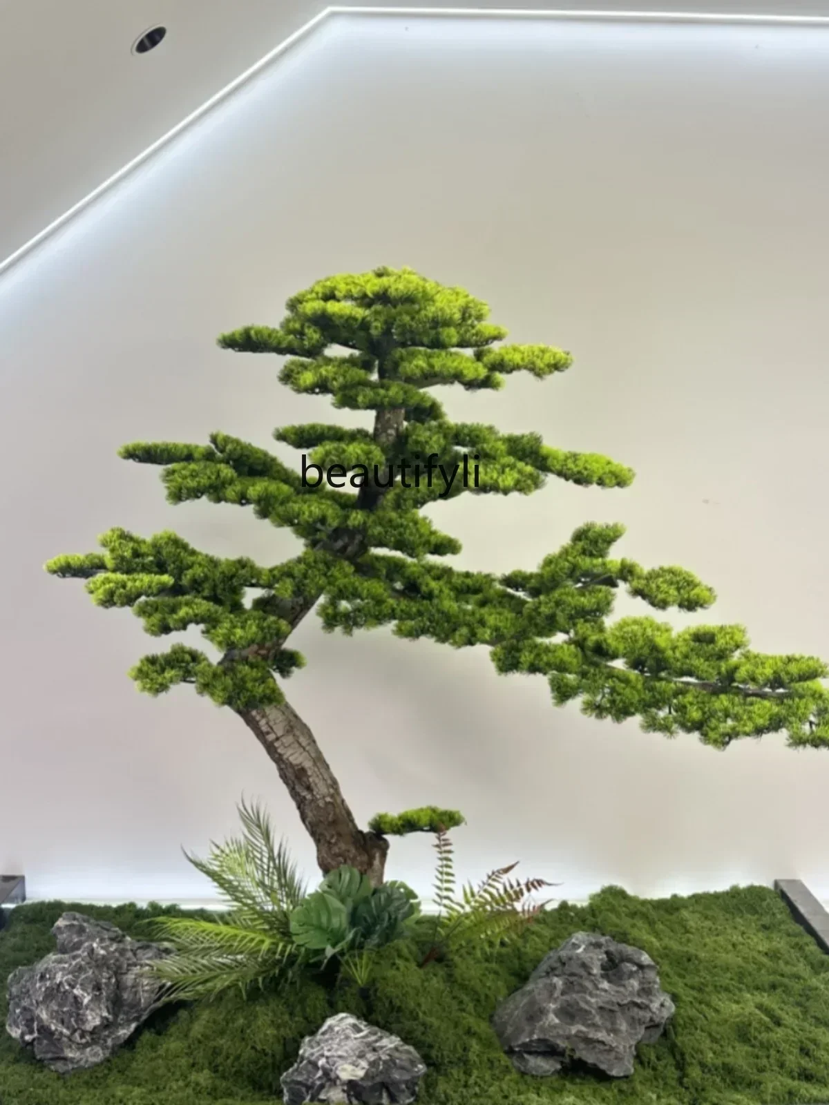 

CC Large-scale simulated welcome pine Luo Hansong hotel decoration New Chinese interior landscaping decoration