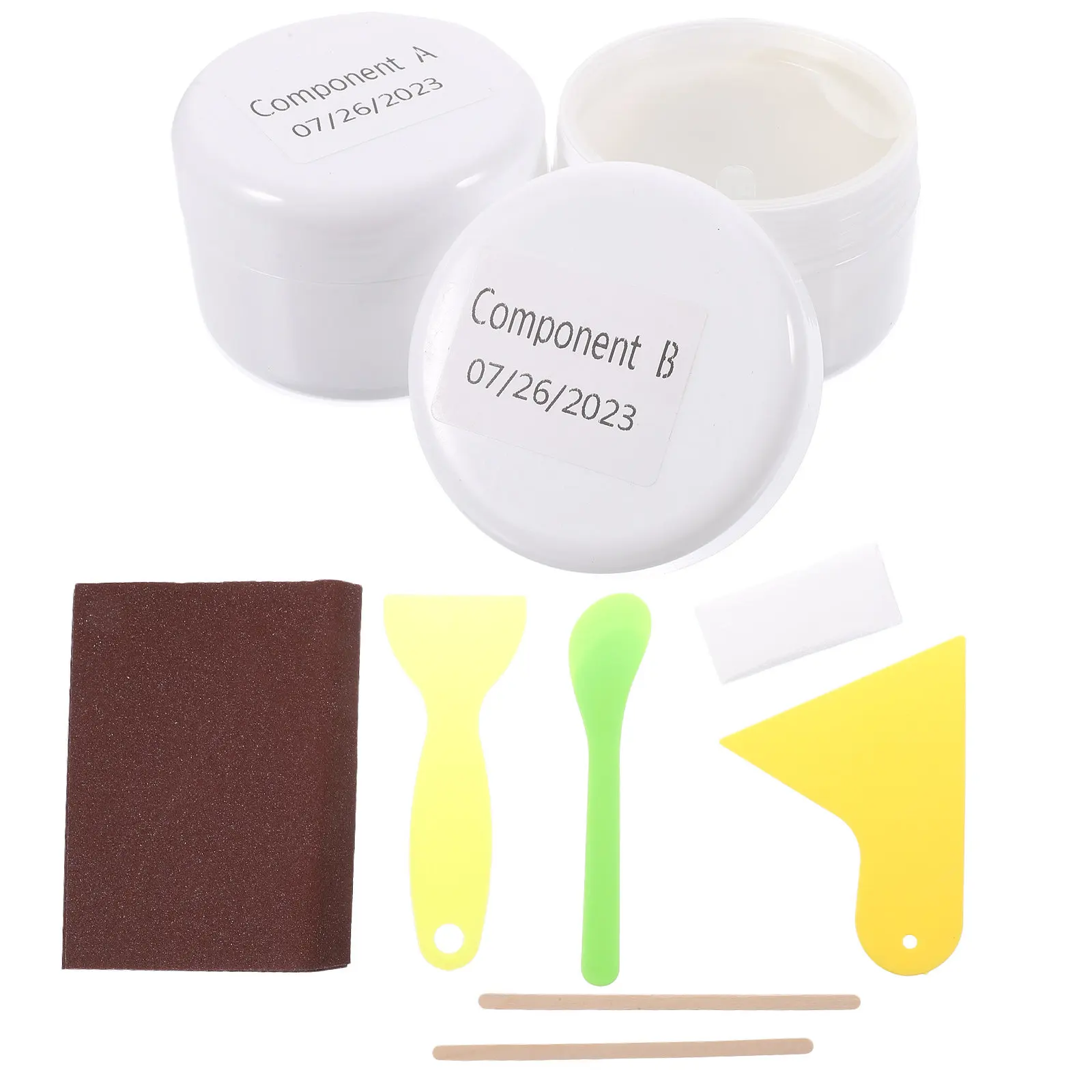 1Set Tile Repair Kit White Porcelain Repair Kit for Bathtub Refinishing Tub Sink Shower Base Countertop Ceramic Enamel