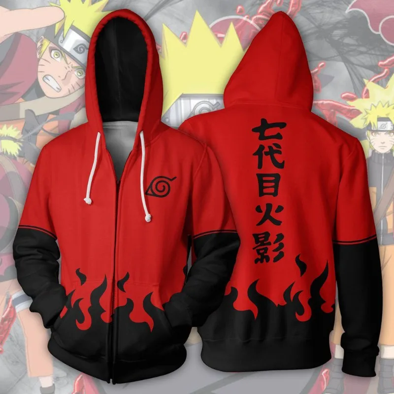 Sudadera con Capucha de Anime Naruto, Cosplay, Impresión Digital, para Adultos y Niños, Uso Diario
