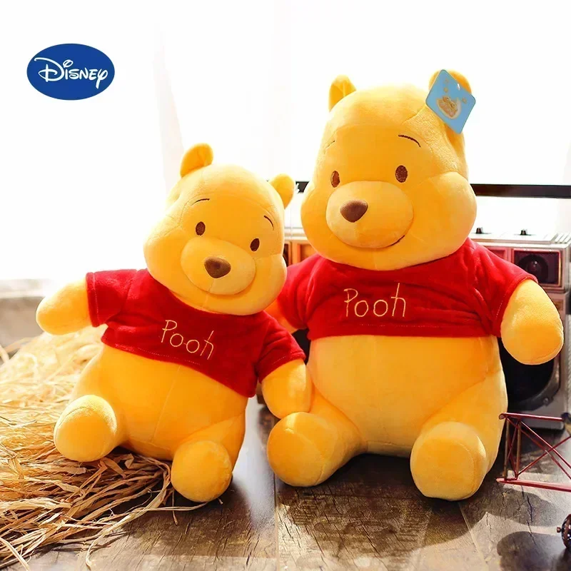 HOT---SALE Disney 23cm Winnie The Pooh Plush Doll Toy Cartoon Prone Posture Winnie Pooh Bear Soft Stuffed Toy Pillow Xmas Gifts