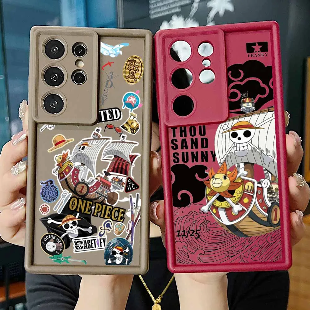 One Piece Anime logo For Samsung S26 S25 S24 S23 S22 S21 S20 FE Note20 Ultra Plus Eyes Ladder Phone Case Funda Cover
