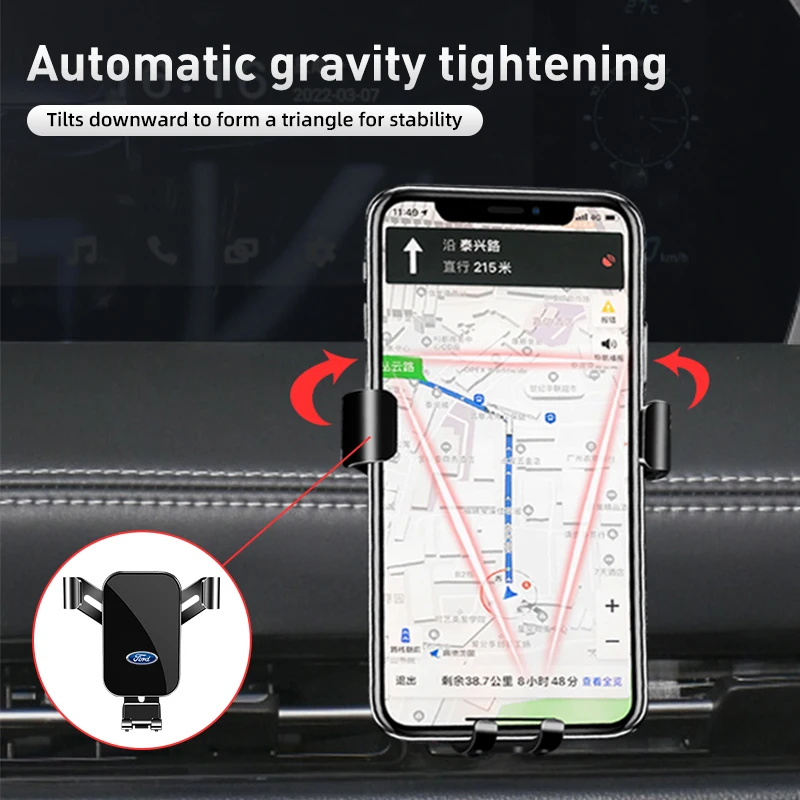 حامل هاتف السيارة خلية تنفيس الهواء جبل المحمول لتحديد المواقع حامل داعم لفورد إسكيب مونديو فييستا التركيز الانصهار الحارس ايفرست موستانج