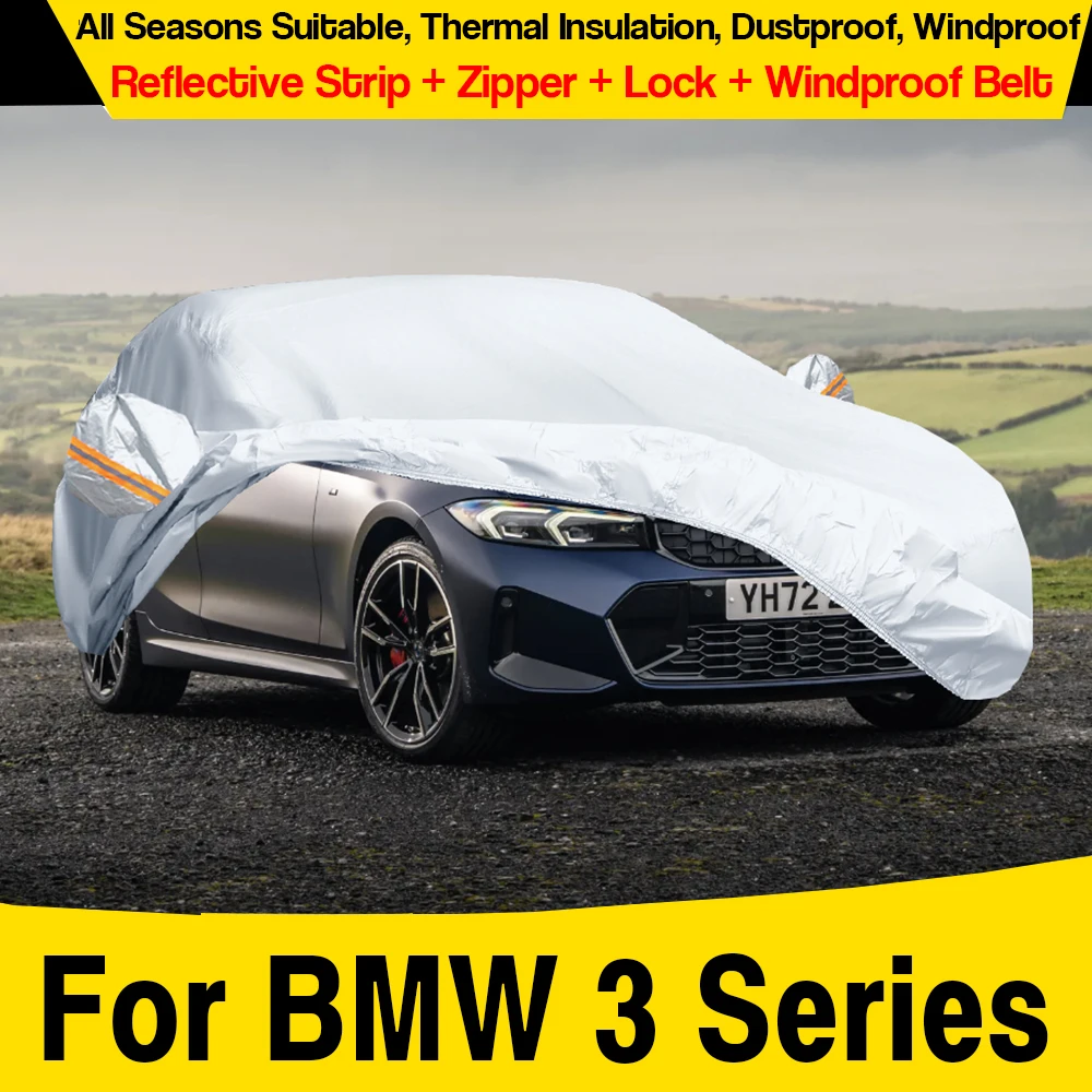 Car Cover Sun Rain Snow Wind Resistant Auto Cover For BMW 3 Series E21 E30 E36 E46 E92 E93 E90 E91 F30 F35 F31 F34 G20 G21 G28