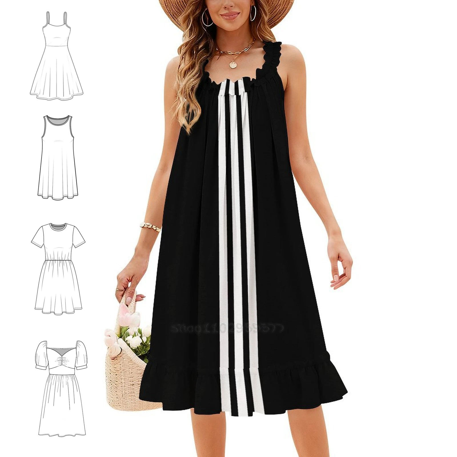 Summer Line Clothing Brand - فستان سهرة أنيق للنساء بتصميم A-Line