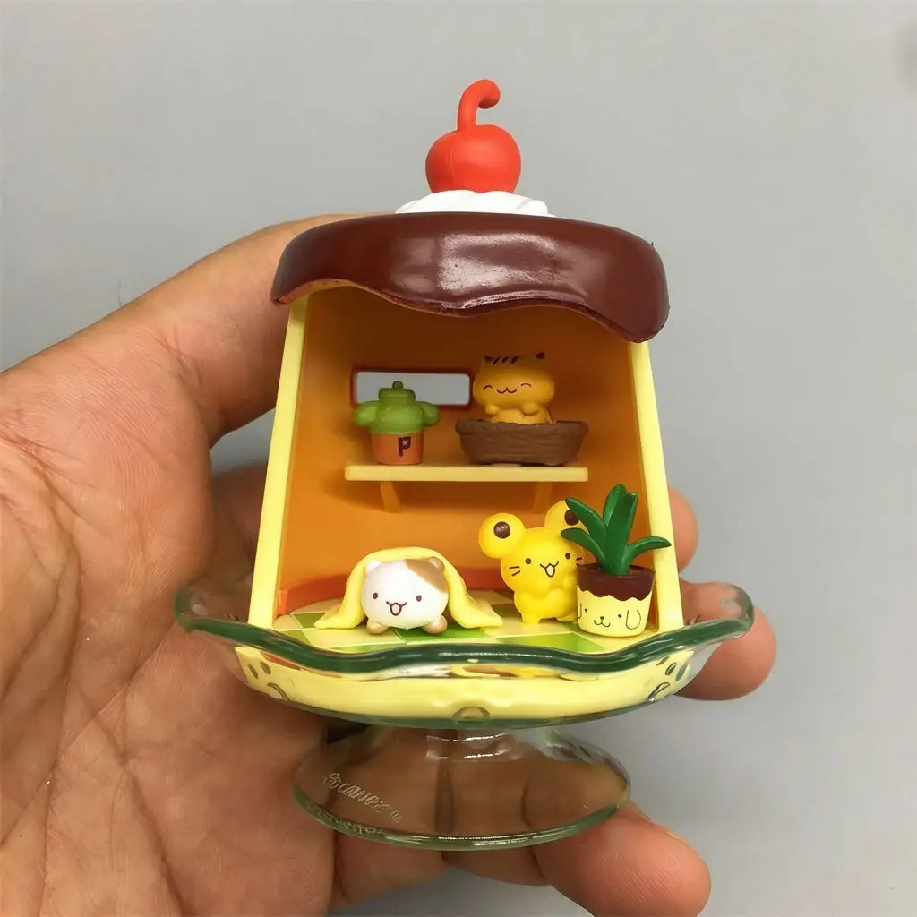 Auf Lager Anime-Charakter Pudding House Blind Box Miniatur-Diorama Figur Kawaii Desktop-Szene Ornament Sammlerstück Fan-Geschenke – Detail 5