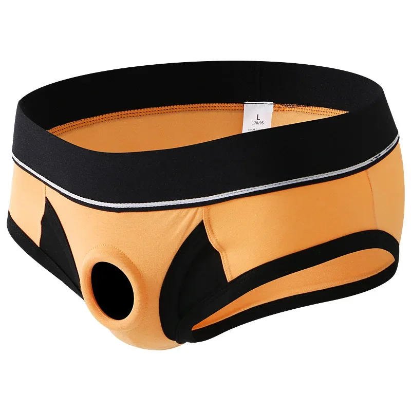 Мужское эротическое силиконовое кольцо для пениса, короткое нижнее белье, хлопковое открытое полые БДСМ, эротический костюм с уплотнительным кольцом, трусики, аксессуары для рейва