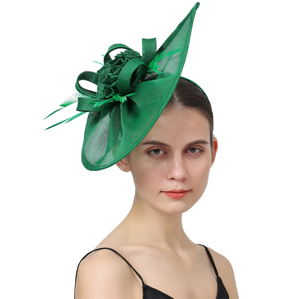 Sinamay-Fascinateur de chapeau de mariage pour femme, bandeau de sauna pour cocktail, casquette de thé, pince à cheveux, pilulier pour femme