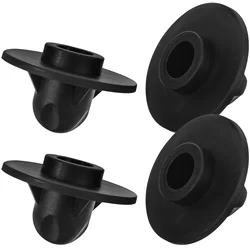Protectores de mesa planeadores para patas de muebles, cubierta para base de silla con forma de luna, tapa para taburete, plástico negro, 4 Uds.
