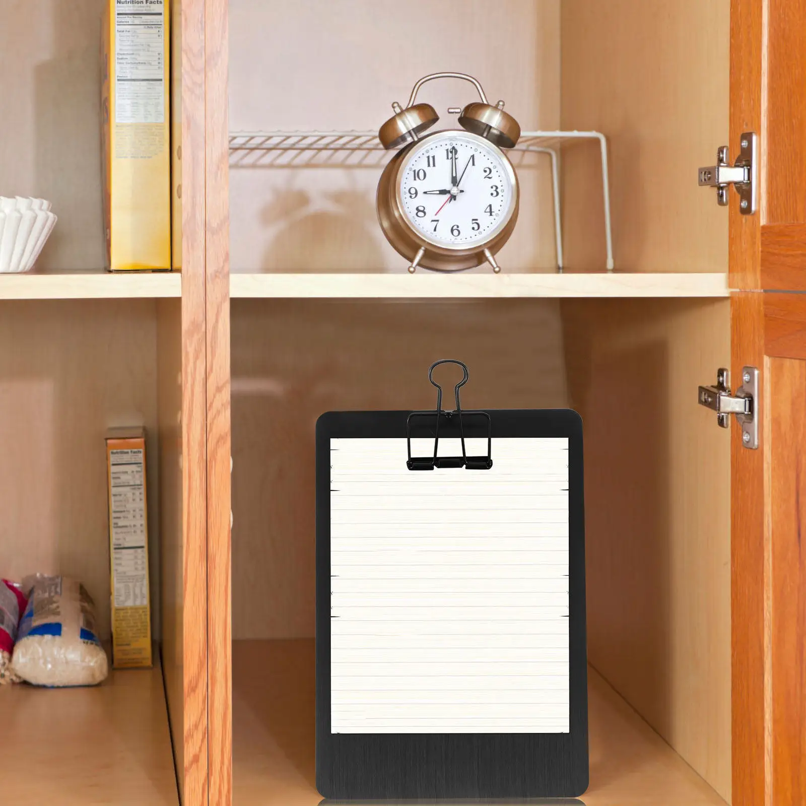 

1Pcs A5 Stainless Steel Clipboard Premium Metal Clip No Design Minimalist Lightweight Portable Paper Holder for Business School