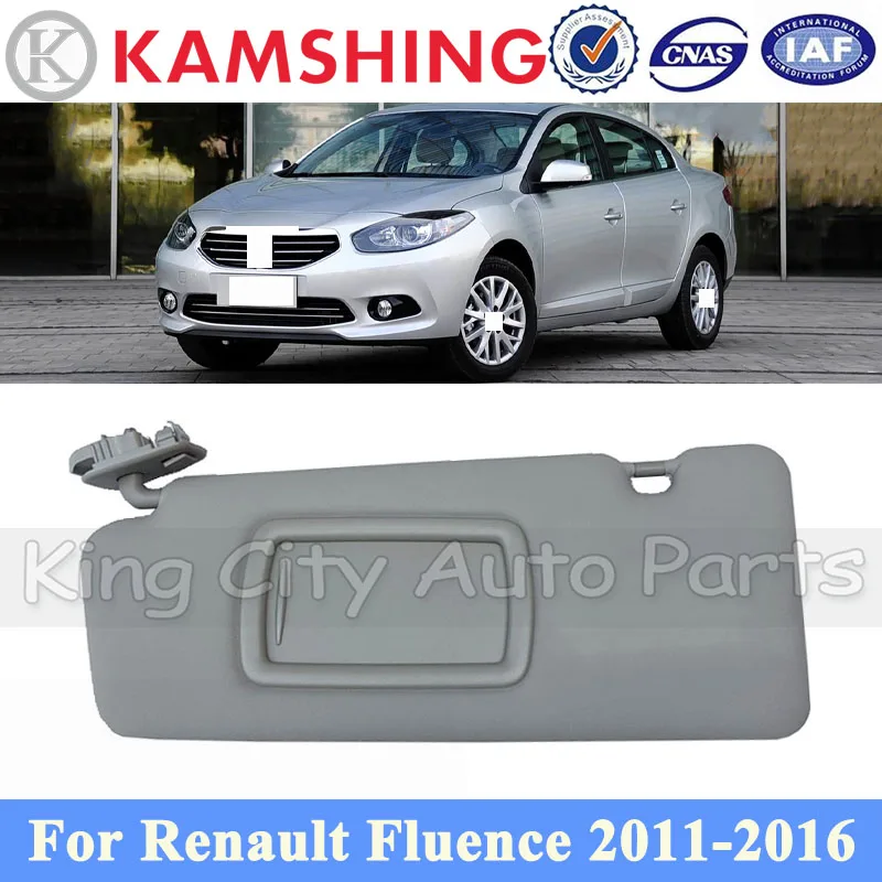 CAPQX 1 Piece Without Light Sunshade Sun Visor For Renault Fluence 2011-2016 Sunvisor with Makeup Mirror Front Sun Visor
