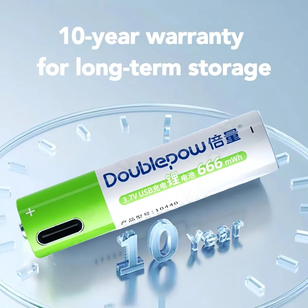 4 шт./лот 3,7 В 10440 литиевая аккумуляторная батарея AAA 666 МВтч литий-ионная батарея с кабелем TYPE-C для быстрой зарядки