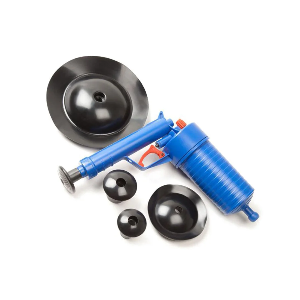 

High Pressure Air Drain Blue Pump Plunger for Toilet Bathtub Sink Pipe Sewer Dredge Cleaner Tool with Four Suckers