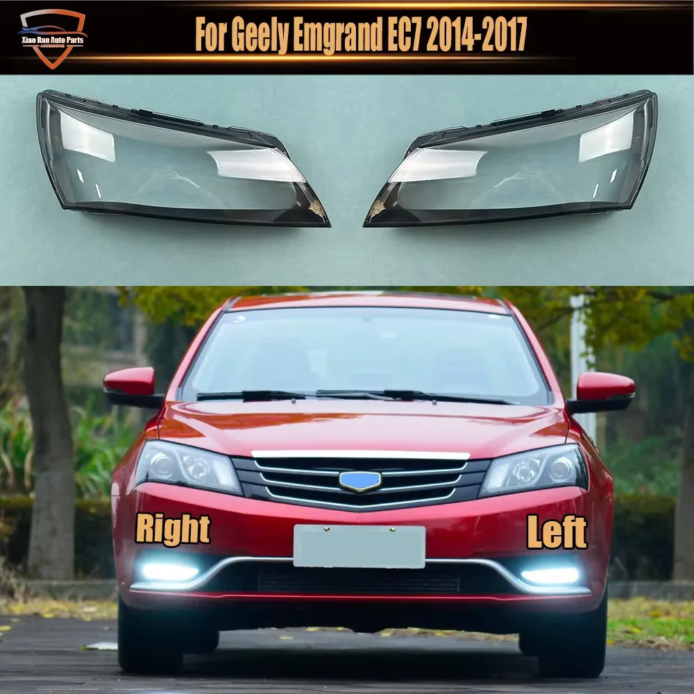 For Geely Emgrand EC7 2014-2017 Transparent Headlamp Shell Lampmask Lamp Shade Headlight Cover Replace The Original Lampshade