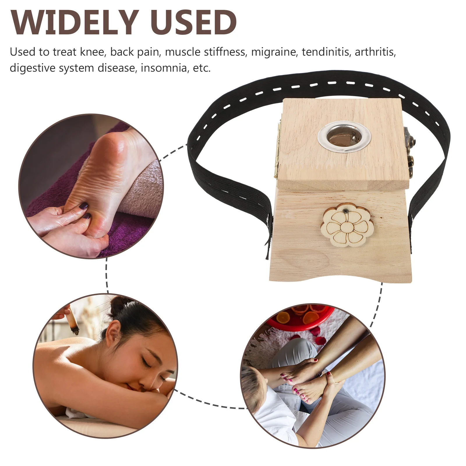 

Moxibustion Warm Therapy Instrument Portable Wooden Stick Holder Box Body Moxas Burning Tools Accessories