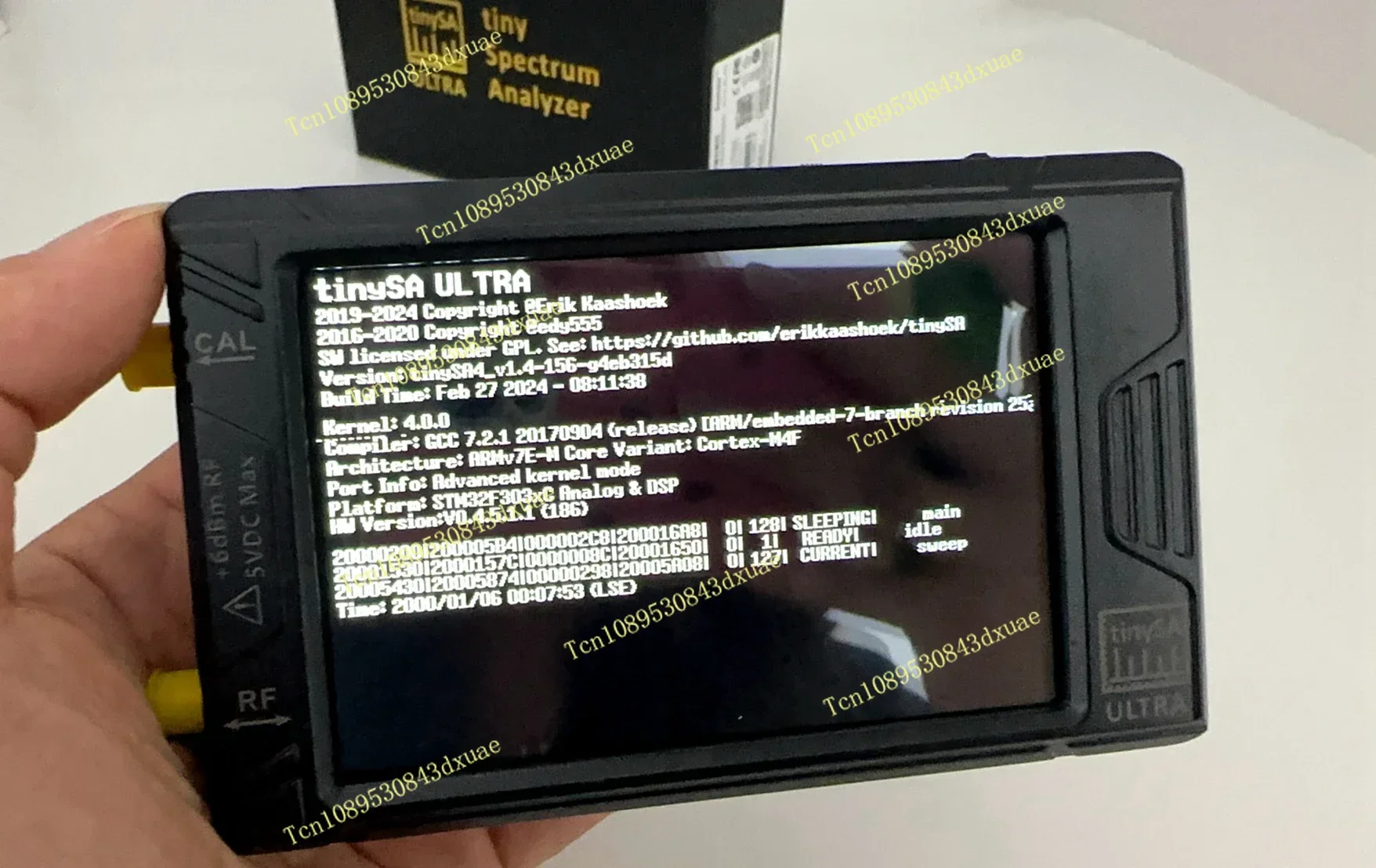 

Zeenko Ручной крошечный анализатор спектра tinySA ULTRA 4" дисплей с аккумулятором ZS-405/406/407