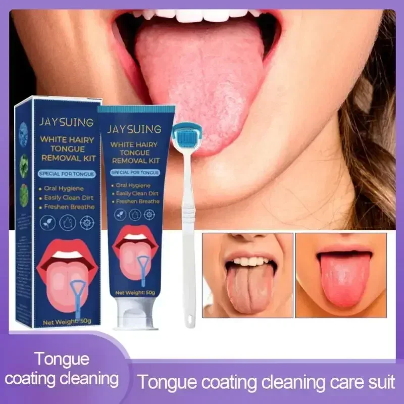 Tongue Cleansing Gel With Brush Silicone Tongue Cleaner Scraper Toothbrush Keep Clean Fresh Breath Oral Care Removes Oral Odor