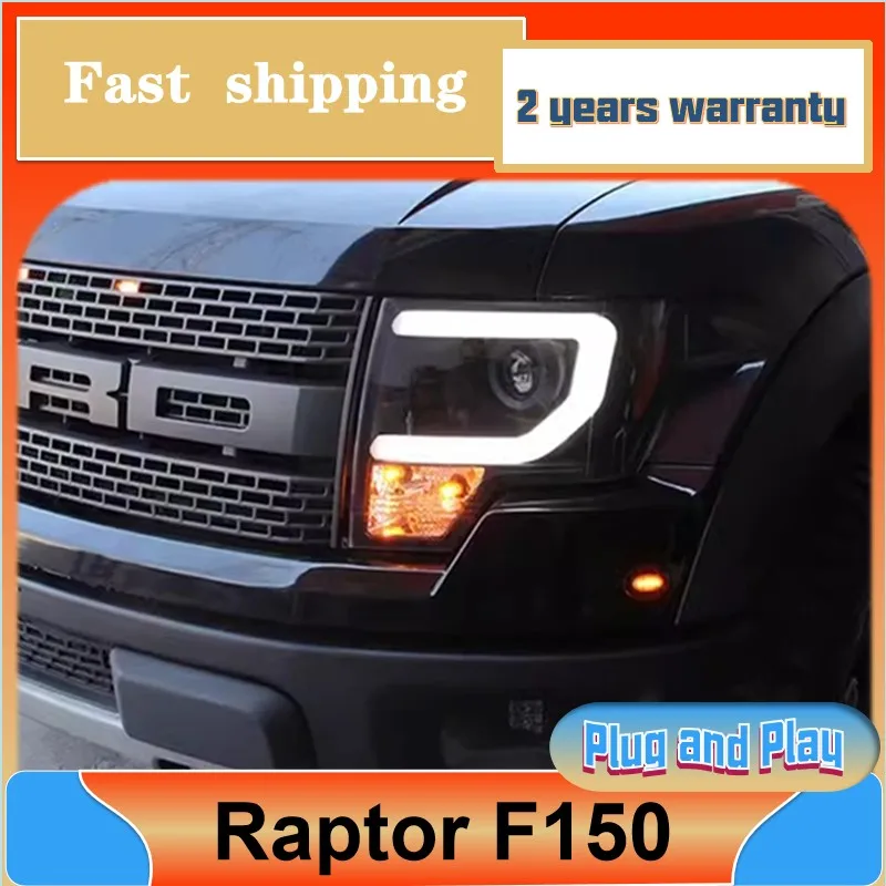 

Car Styling for Ford F150 Headlights 2008-2015 Raptor F150 Headlight DRL Lens Double Beam H7 HID Xenon bi xenon lens