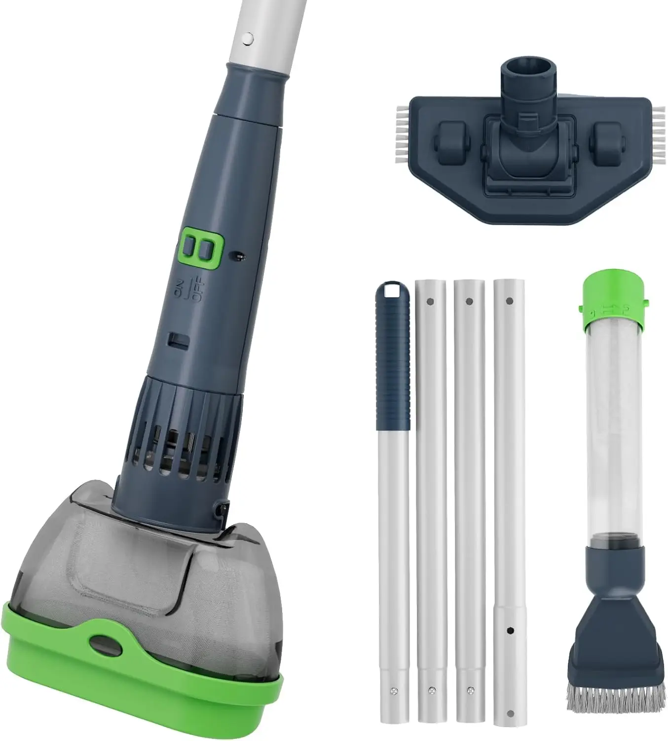 

Многофункциональный аккумуляторный пылесос 3-в-1 для джакузи и бассейнов с магнитным приводом, 90 минут работы