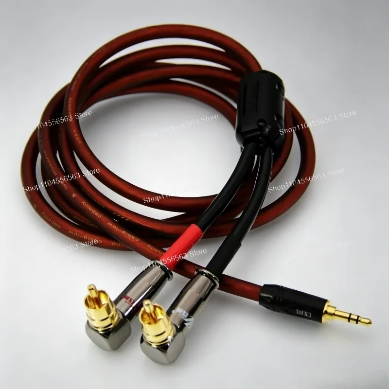 

3.5 to Dual RCA Audio Cable Pure Copper One Point Two Red White Line AUX Phone Computer Speaker Connection Cord