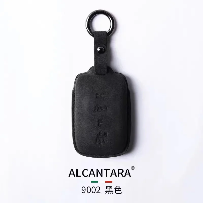 

Alcantara Key Case Cover Wallet Holder Keychain for Maserati Grecale 2023 Car Accessories