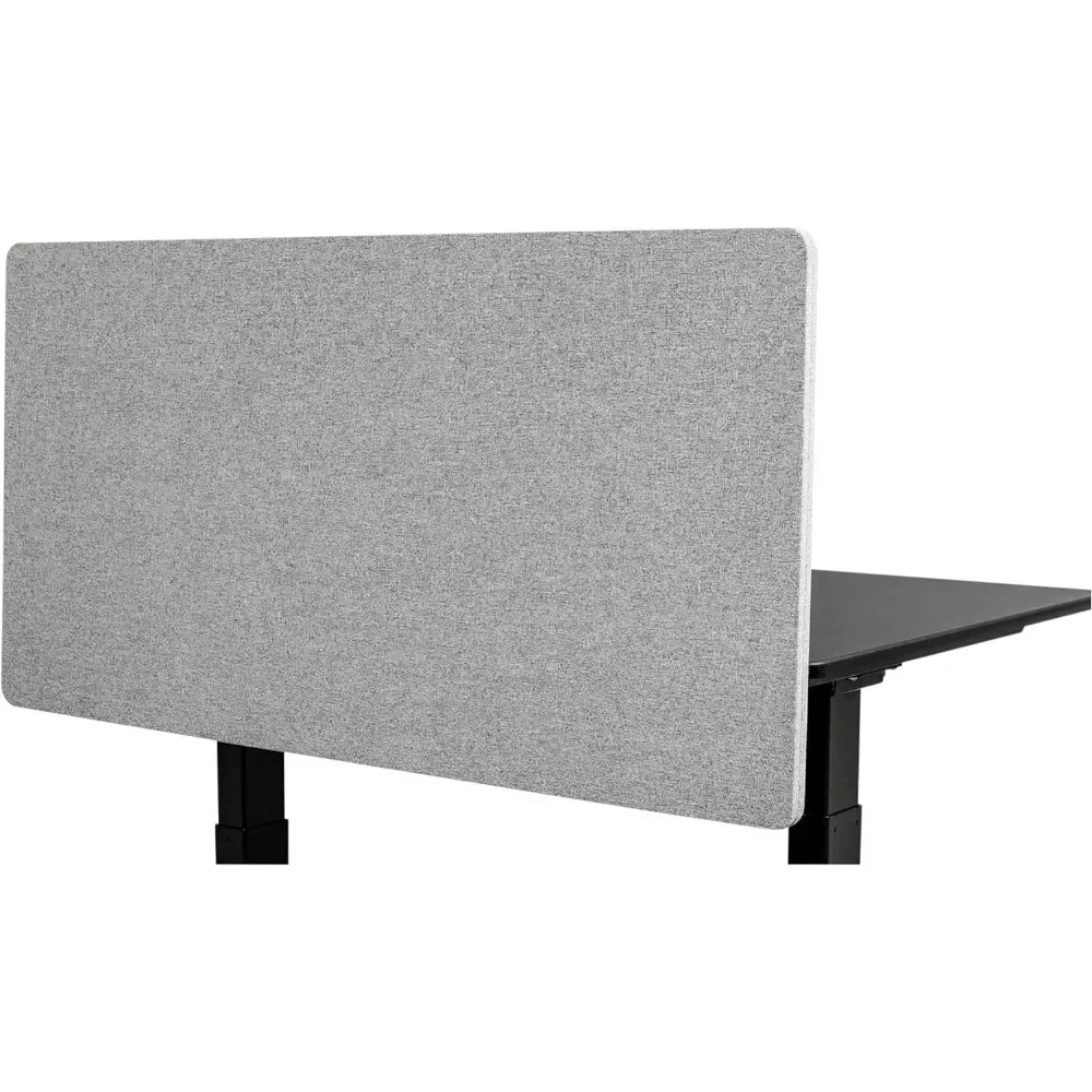 Clamp-on Acoustic Desk Divider Privacy Panel That Reduces Noise and Visual Distractions (Cool Gray 47.25” X 23.6“) Low Partition