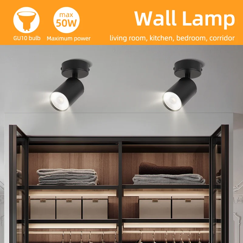 GU10 Downlight With Replacable Bulb AC85-265V Spot Lamp Aluminum Led Ceiling Light Light Fixture  For Bedroom Porch Living Room