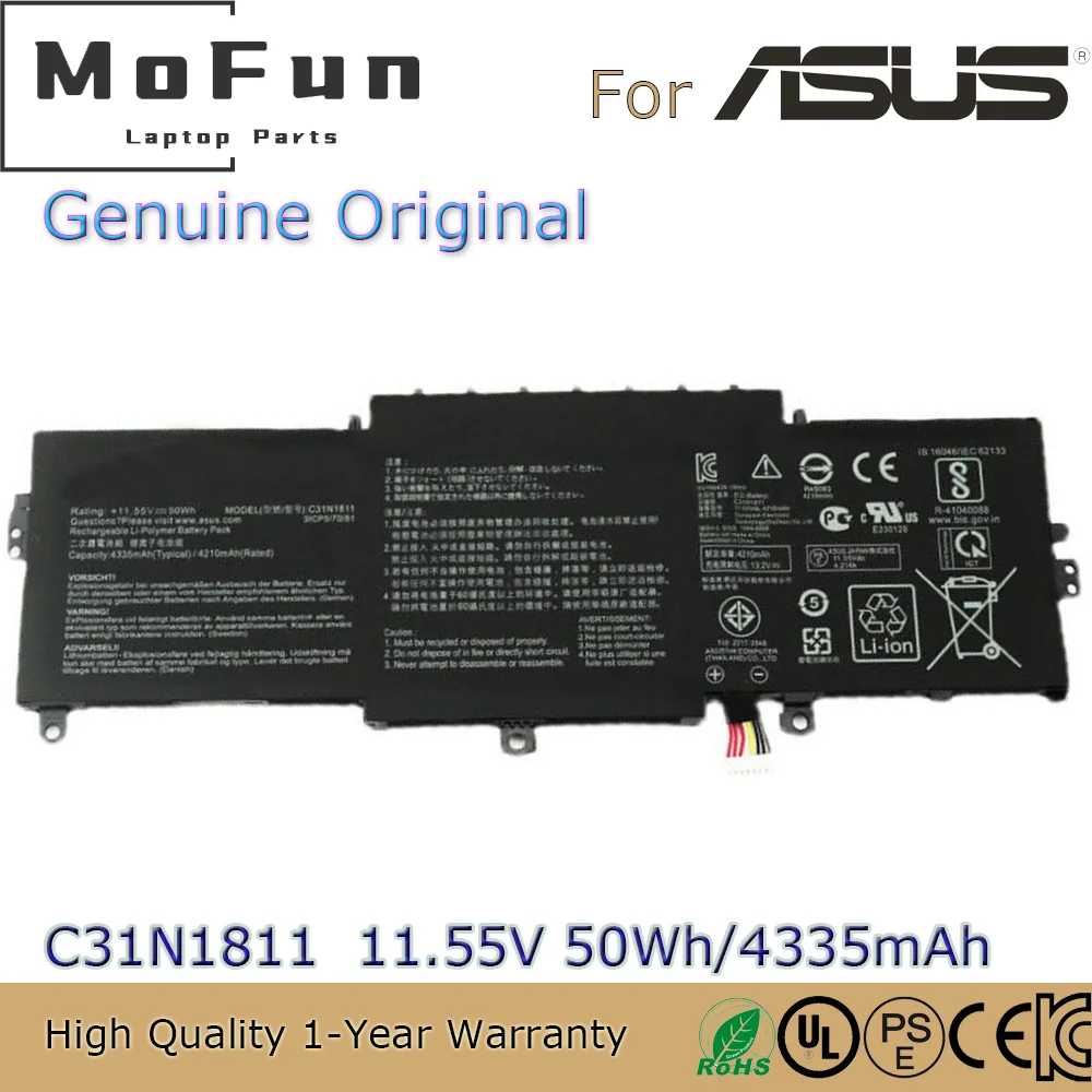 Brand New Original C31N1811 11.55V 50Wh Laptop Battery for Asus RX433FN U4300F U4300FA U4300FN UX433FA UX433FN 3ICP5/70/81