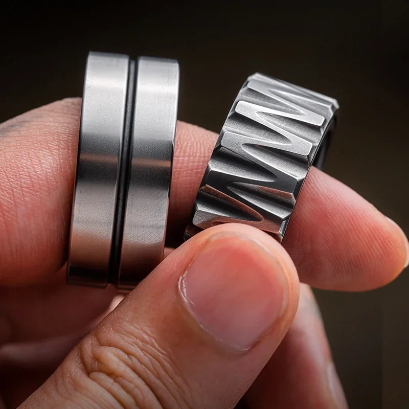 LAUTIE Mechanik Pierścień Akapit Fidget Spinner Żyroskop na czubku palca Grzechotka Magnetyczny Metal Dorosłych Zabawka antystresowa Biurko EDC