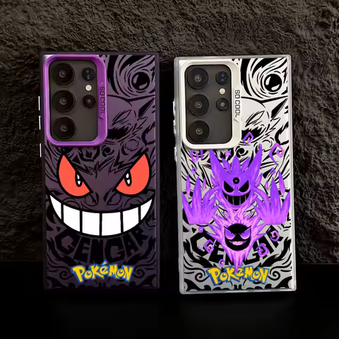 Gengar Pokemons Comics S25 Case For Samsung S25 S24 Ultra Fundas For Galaxy S23 S22 S21 FE S20 Ultra Plus Shockproof Phone Cover