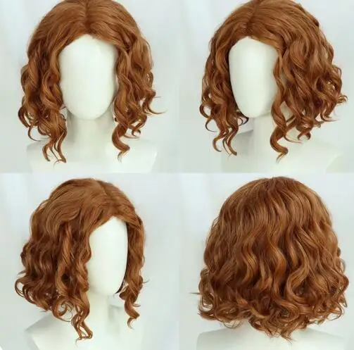 Dungeons & Dragons Honor Among Thieves Synthetic Middle Part Short Curly Shoulder Length Bob Wigs Brown Jerry Doric Cosplay Wig