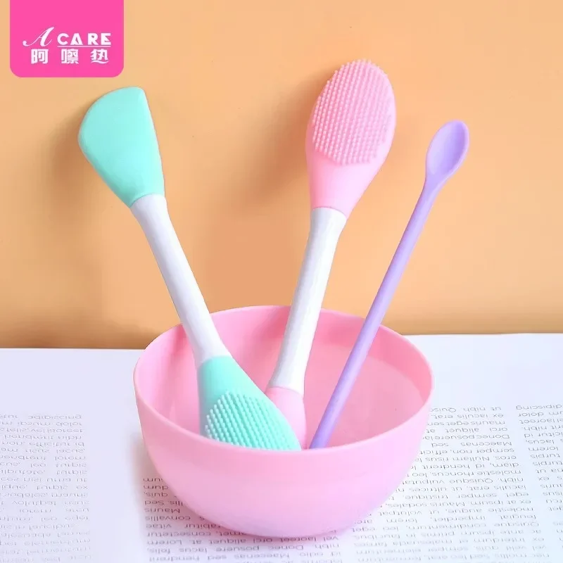 Dx01/mask brush/A1PQ8-Facial brush double-headed DIY facial mask mixing stick cleansing pore makeup remover facial clean