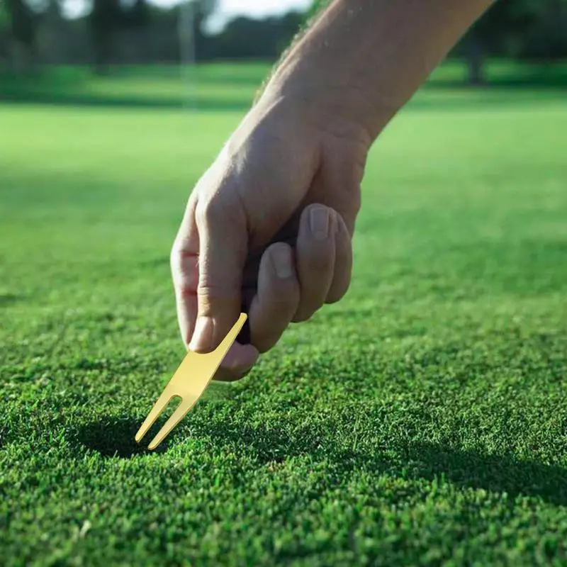 Narzędzie do naprawy ubytków w darni golfowy wielofunkcyjny projekt gięcia narzędzie do naprawy ubytków w darni metalowych ćwiczących narzędzie dla nowicjuszy i zawodów golfowych