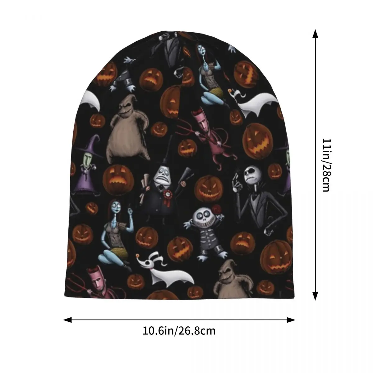 Pattern - The Nightmare Before Christmas Warm Knitted Cap Fashion Bonnet Hat Autumn Winter Outdoor Beanies Hats for Unisex Adult