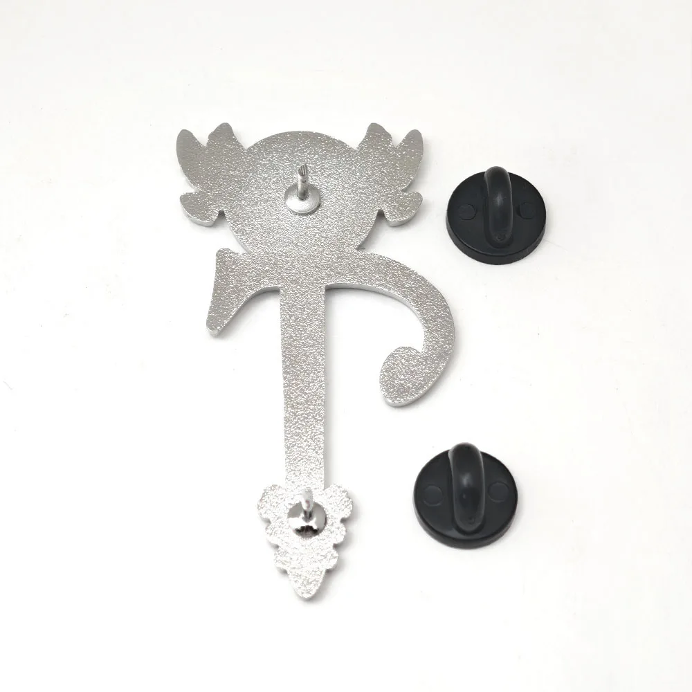 Prince Love Symbol Metall-Emaille-Anstecknadel, lila Gitarren-Brosche, „When Doves Cry“-Abzeichen, Pop-Rock-Legende, Anstecknadeln, Geschenk für Musikfans – Detail 6