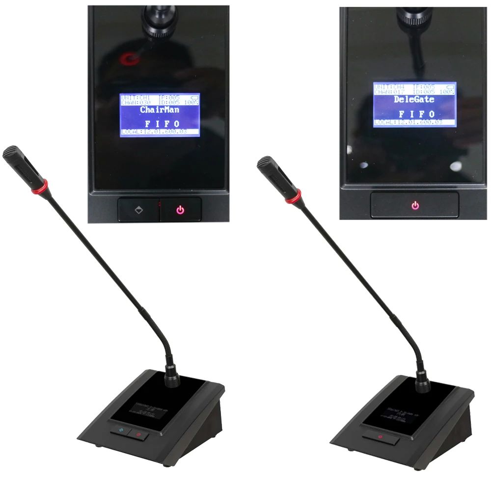 MiCWL 2 Table Digital Wireless Audio Ecosystem for Conferencing Microphone System 2 President Table Gooseneck A10M-A116