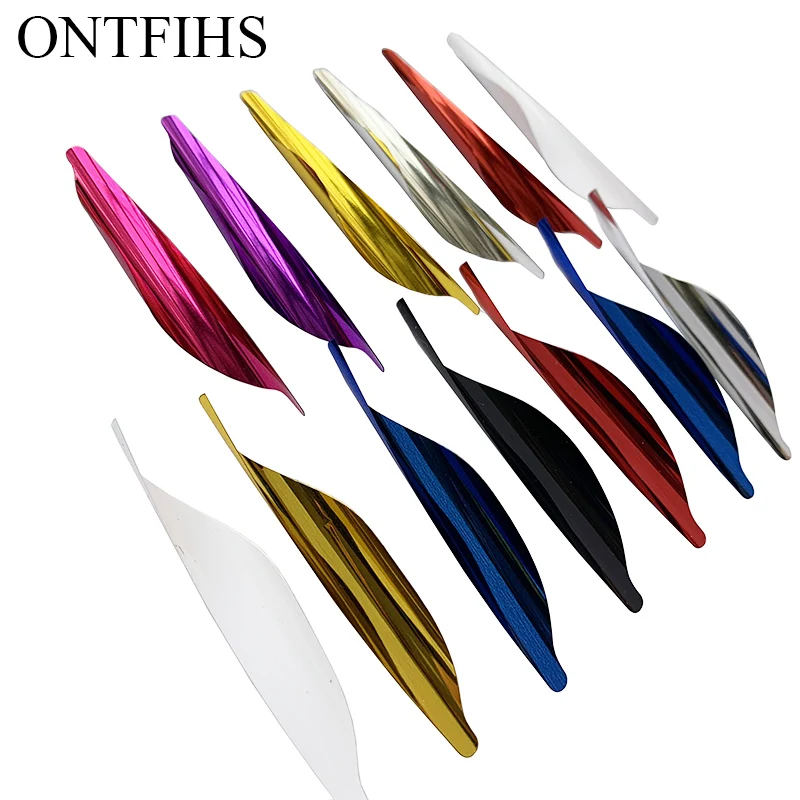 50 Pcs/Lot ONTFIHS New Archery Spin Vanes Spiral Feather Right Wing DIY Arrow Archery With Tape Arrow Accessories