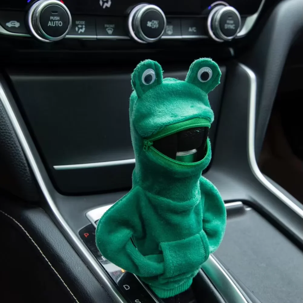 

Cute Frog Car Gear Shift Cover Gearshift Gearshift Handle Gear Lever Decorative Sweatshirt Cover Auto Interior Accessories