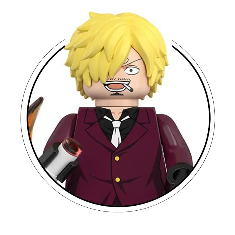One Piece Bausteinset, Luffy Zorro Shan Zhi zusammengebaute Puppen, sammelbare Actionfiguren, Kinderspielzeug und Geschenke. – Detail 4