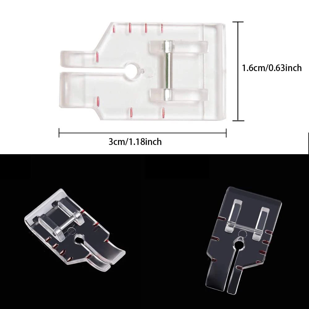 2/1PC 1/4 inch Presser Foot Patchwork Foot with Edge Guide Clear View Quilting Presser Foot for Low Shank Sewing Machine