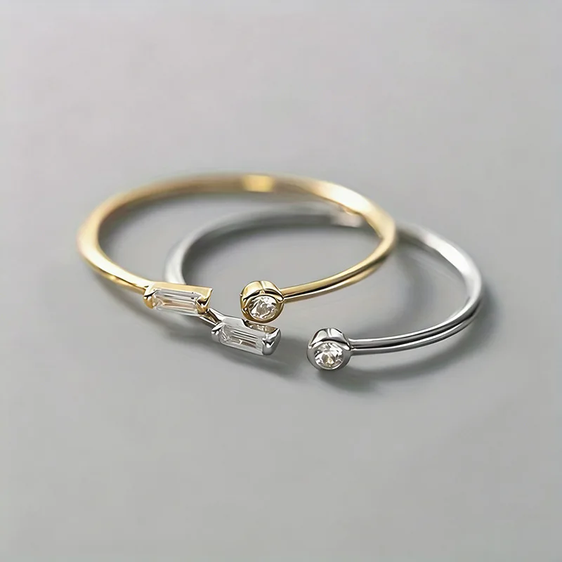 European and American Minimalist Fine Circle Elegant Exquisite Ring High-end Trend Extremely Simple Geometric Women's Open Ring